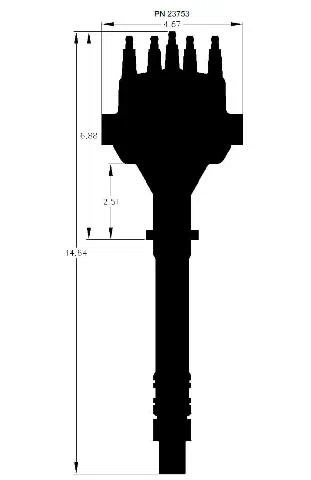Black for Chevy Small _ Big Block Dual Sync Distributor - 23753